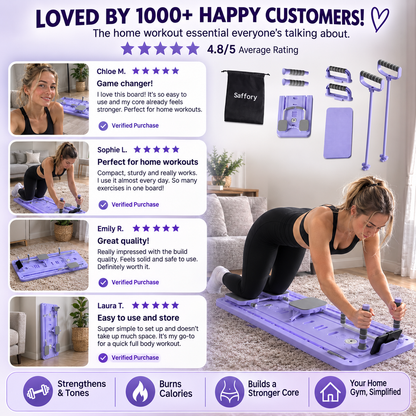 ProFold™ 5-in-1 Pilates Reformer Board | Full Body Home Workout System