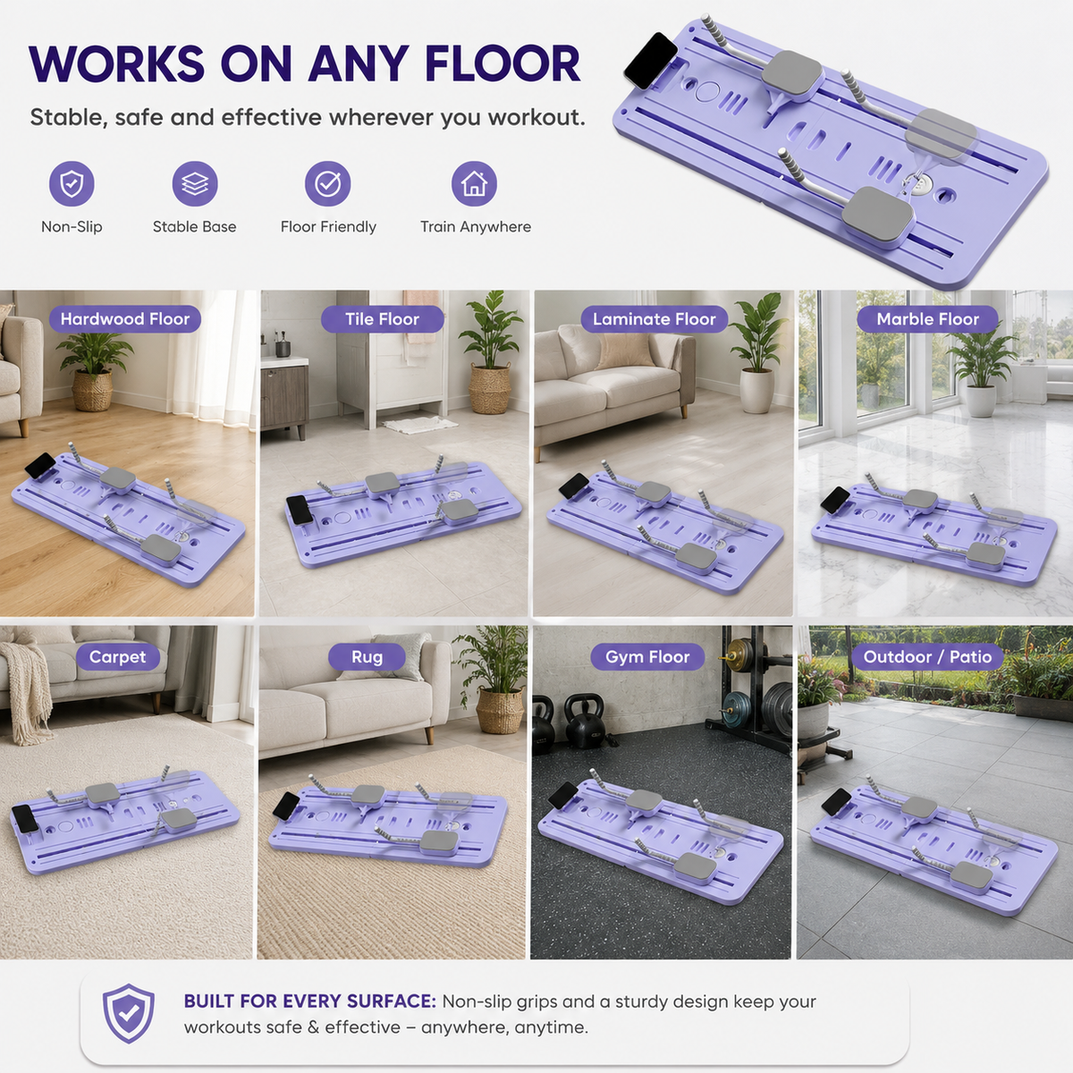 ProFold™ 5-in-1 Pilates Reformer Board | Full Body Home Workout System
