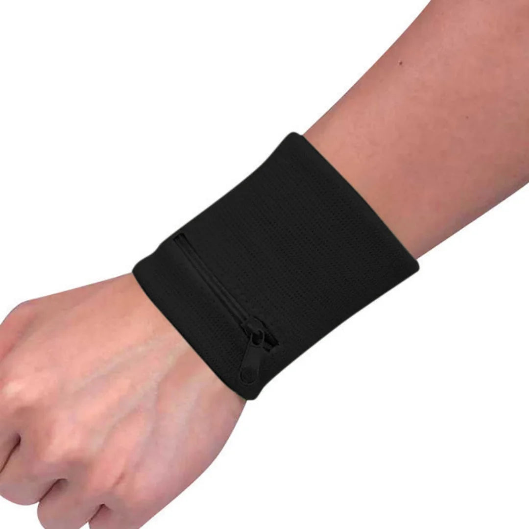 Sports Wristband Bag Zipper Running Wrist Wallet Phone Keys Card Pouch Storage Bags Gym Fitness Sports Cycling Armband Arm Bag