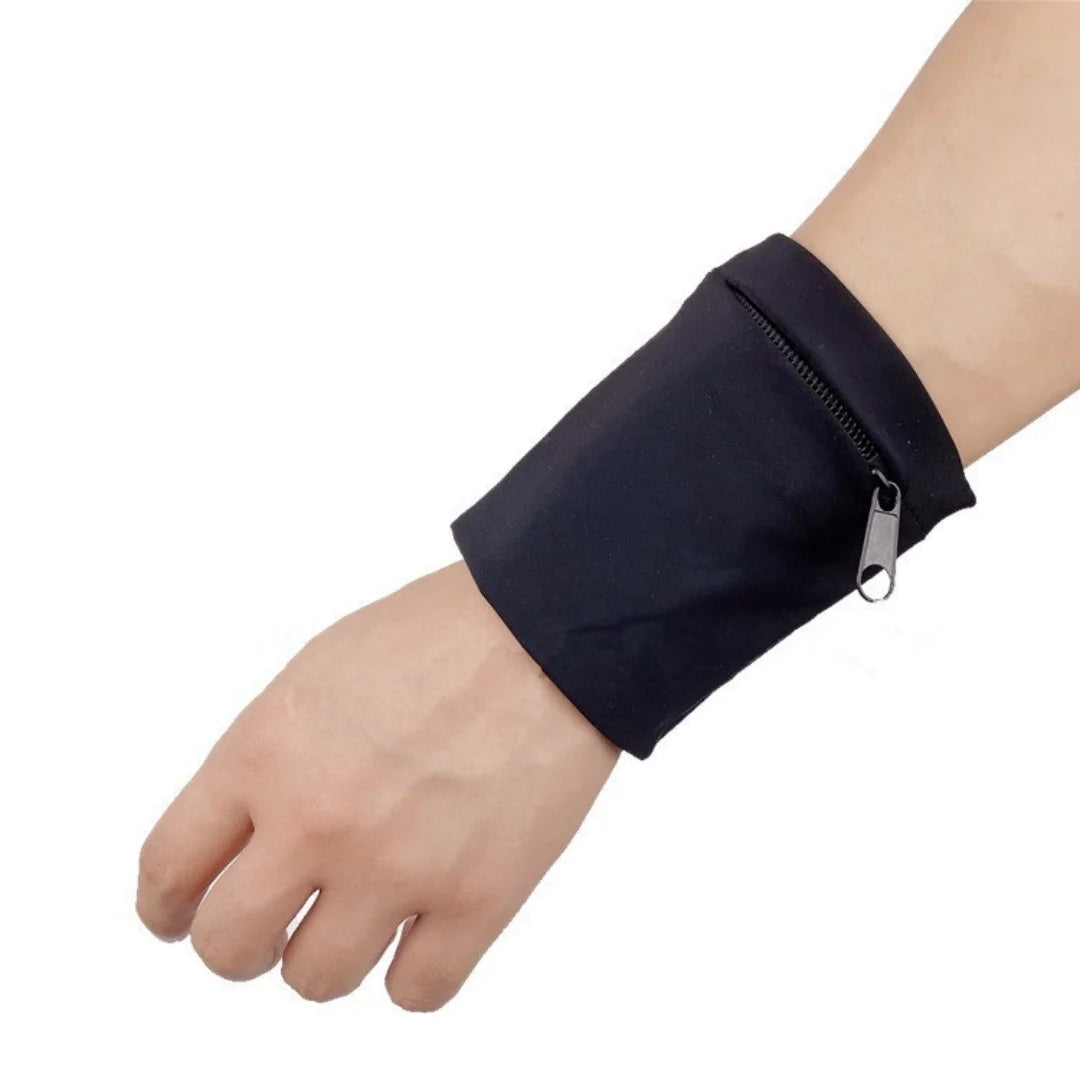 Sports Wristband Bag Zipper Running Wrist Wallet Phone Keys Card Pouch Storage Bags Gym Fitness Sports Cycling Armband Arm Bag