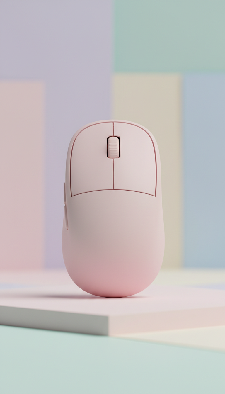 Blush Pink Ergonomic Wireless Mouse