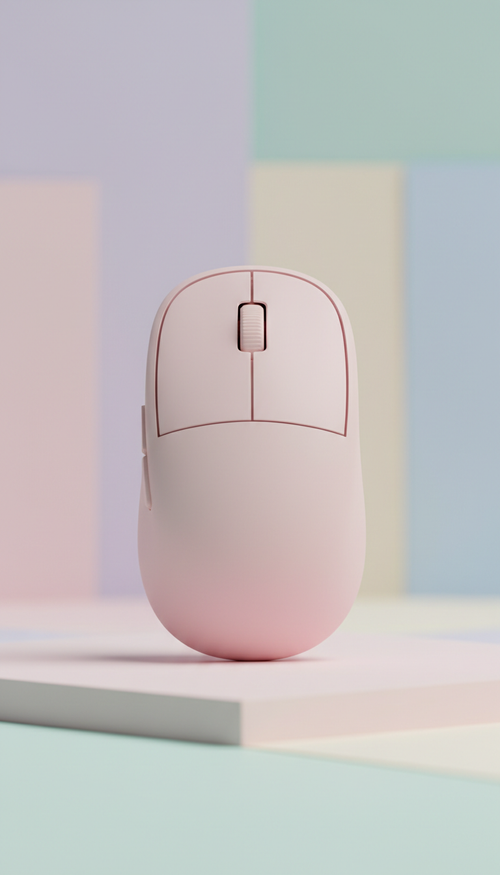 Blush Pink Ergonomic Wireless Mouse