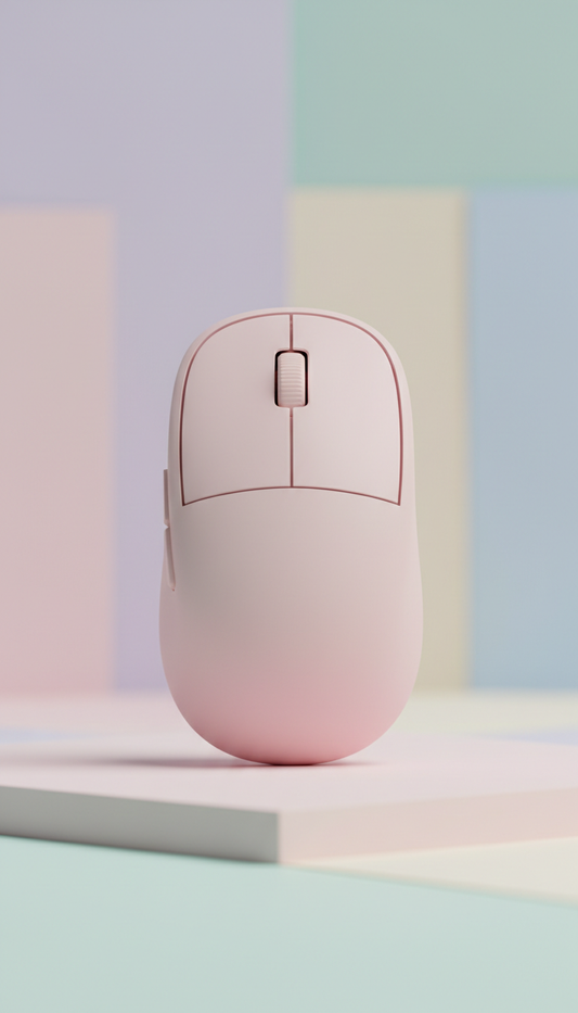 Blush Pink Ergonomic Wireless Mouse