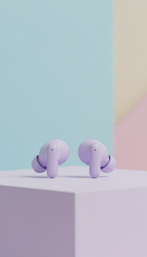 Lavender Wireless Earbuds With Case