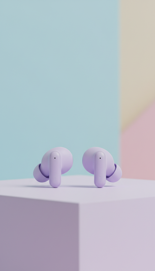 Lavender Wireless Earbuds With Case