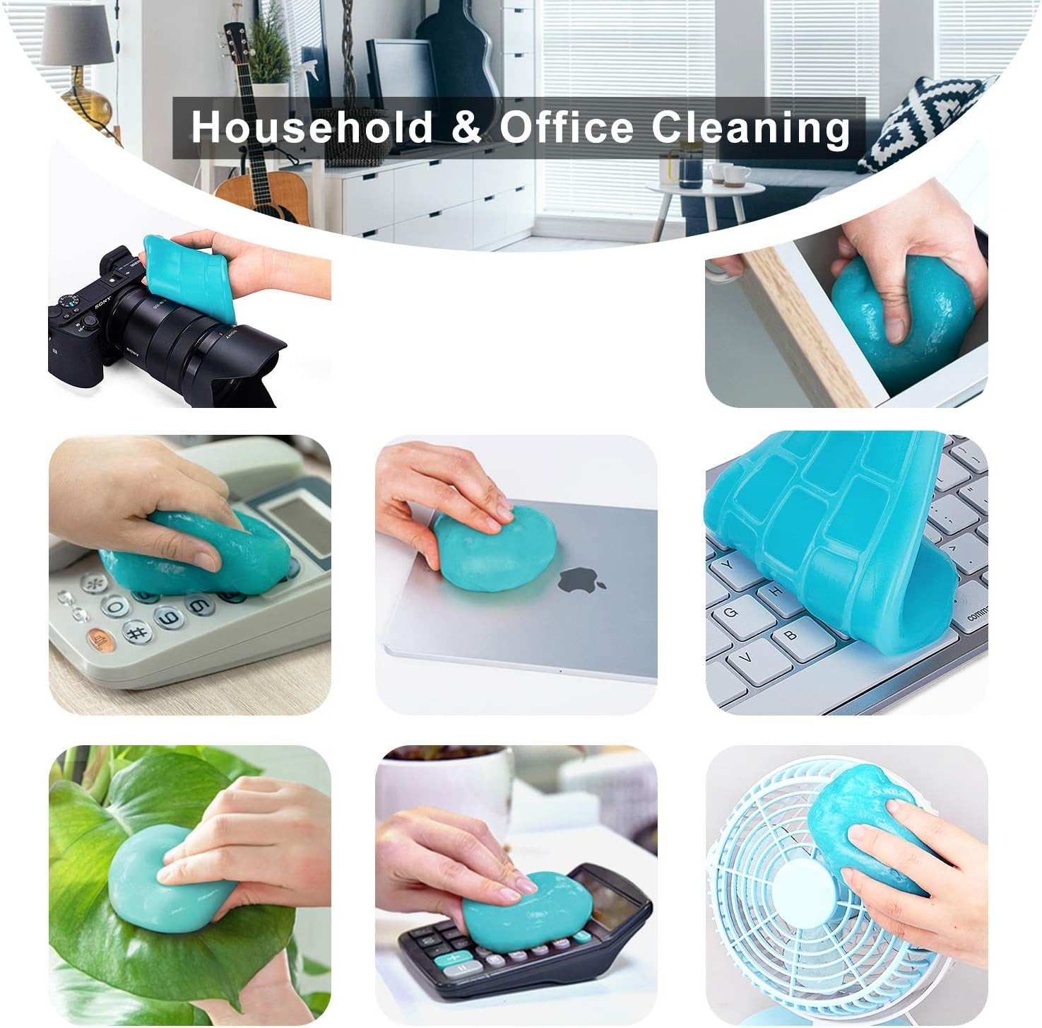 Keyboard Cleaning Gel Car Cleaning Putty Slime Cleaner Detailing Gel Universal Dust Cleaner for Laptop, Printer, Camera, Remote Control (90G) | Detailing Gel Detailing Gel Universal Dust Cleaner for Laptop, Printer, Camera, Remote Control (90G)